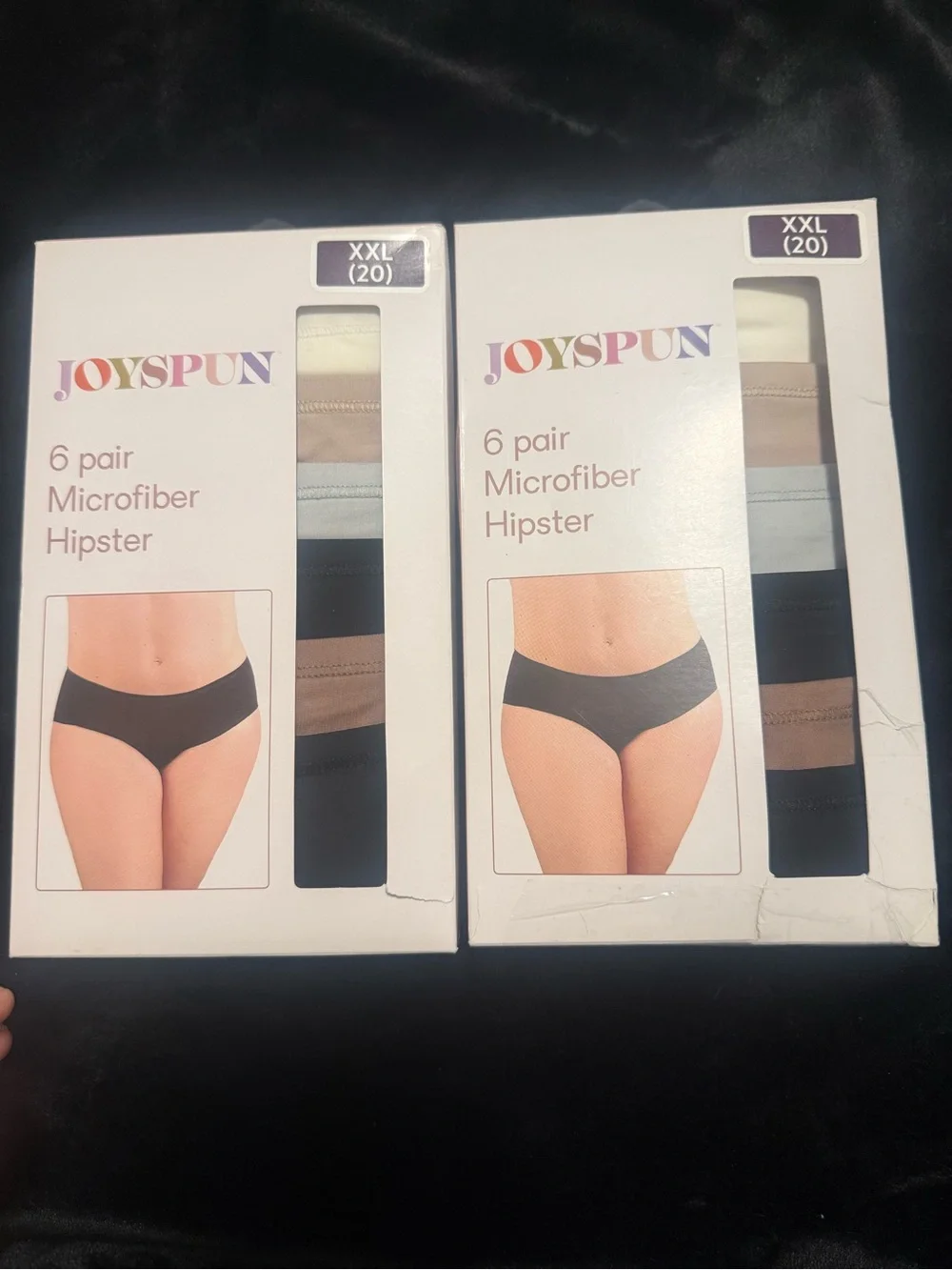 2pack (12) Women’s Microfiber Hipster 6-Pack - Neutral Colors (XXL)